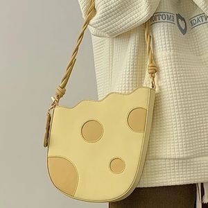 Cheese lover purse- cheese wedge bag with shoulder strap